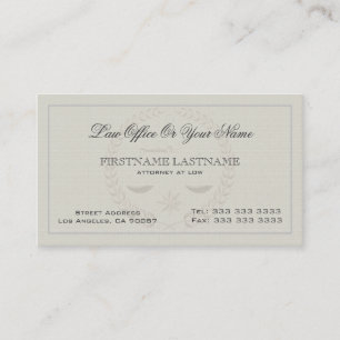 Anwaltskanzlei Simple Linen Textur 2 Visitenkarte