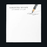 Anwaltsrecht Beruflich moderner Minimalwert Notizblock<br><div class="desc">Anwaltsgesetz Beruflich Modernes Minimales Notepad</div>