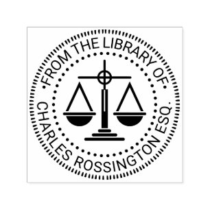 Anwaltssiegel der Justiz Waage #2 Bibliotheksbuchn Permastempel