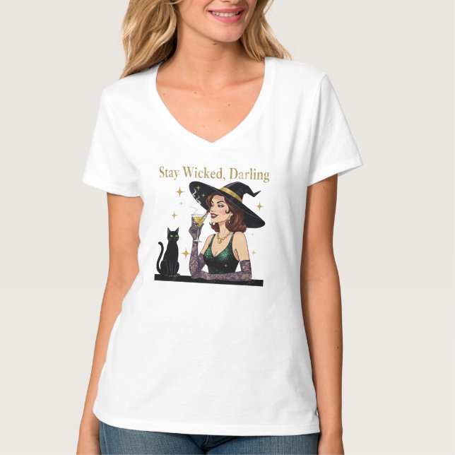 Anweisung "Bleibe, dunkel" T-Shirt (Vorderseite)