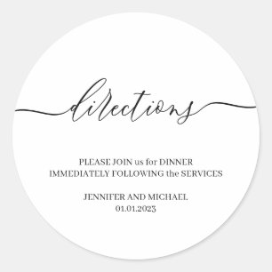 Anweisungen Einfaches Unterschreiben Runder Aufkleber