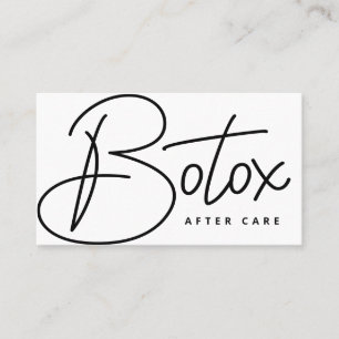 Anweisungen für Botox-Lippenfüller, editierbare Na Visitenkarte