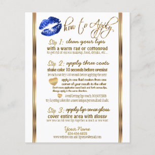 Anweisungen für den blauen Glitzer Lip 💋 2 Flyer