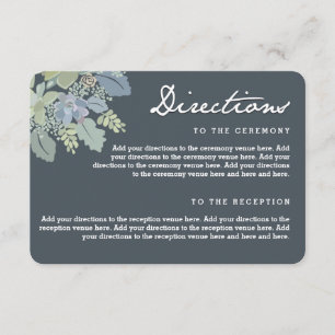 Anweisungen für die Hochzeit in Pretty Blooms Vint Begleitkarte