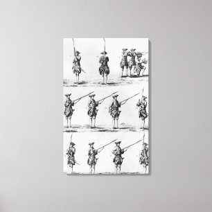 Anweisungen für ein Bajonett-Bohrgerät Leinwanddruck