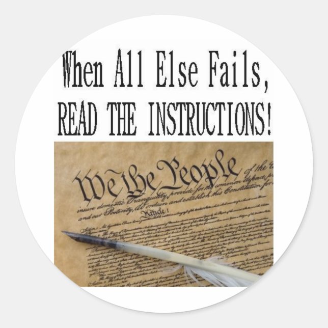 ANWEISUNGEN SCHLICHT RUNDER AUFKLEBER (Vorderseite)