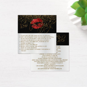 Anweisungen zur Anwendung von Red Glitzer Lipsense