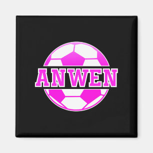 Anwen Name Mädchen Fußball spielen Fußball Sport F Magnet