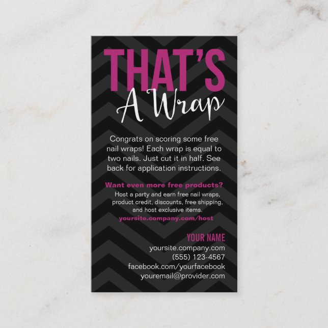 Anwendungs-Anweisungs-Visitenkarten Visitenkarte (Vorderseite)