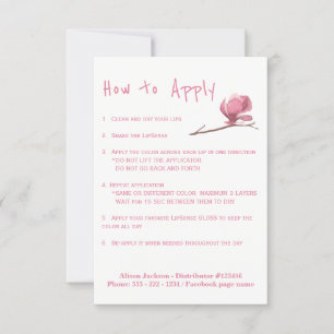 Anwendungshinweise für Lippenstift-Verteiler