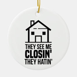 Anwesen Agent sehen sie mich schließen Arbeiterurl Keramik Ornament