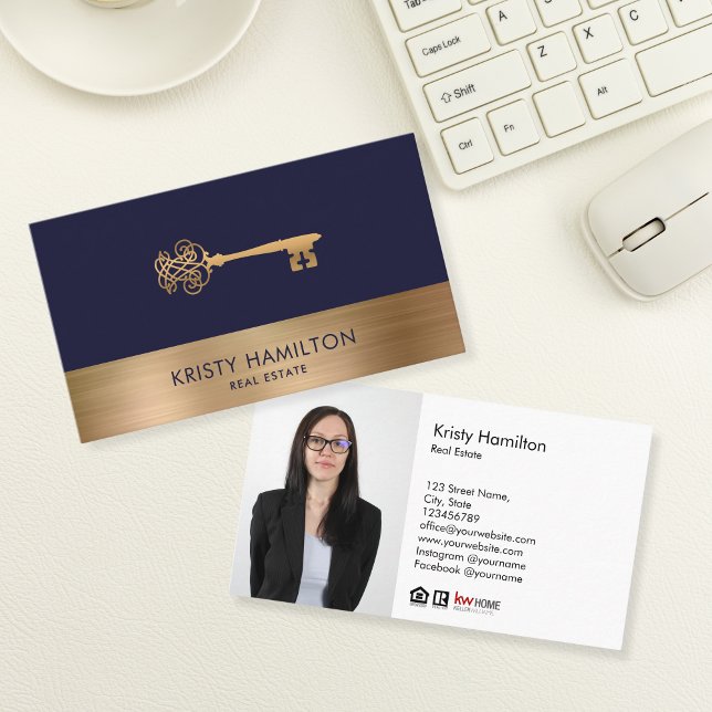 Anwesen berufliche Immobilien-Taste Foto einfügen Visitenkarte (Von Creator hochgeladen)