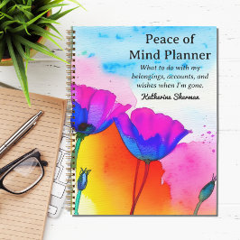 Anwesen Planning Peace of Mind End Planner Notizbuch