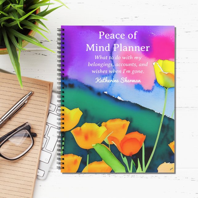 Anwesen Planning Peace of Mind End Planner Notizbuch (Estate Planning Peace of Mind End of Life planner to let people know your wishes when you're gone.)