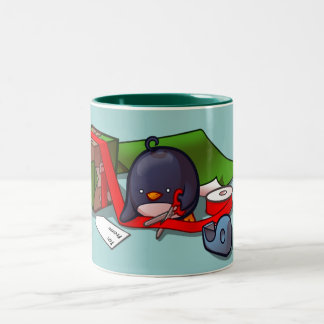 Anwesend-Verpackung der Penguin-Tasse Zweifarbige Tasse