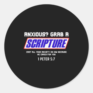 Anxib_ Grab Scripture Christlich Mental Health Bi Runder Aufkleber
