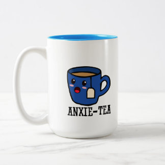 Anxie-Tee, psychische Gesundheit Angst Pun Zweifarbige Tasse