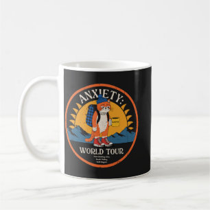 Anxiety World Tour Vintage-Katze-Wanderer Retro-Ar Kaffeetasse