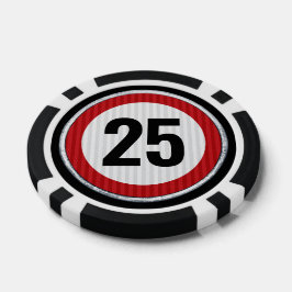 ANY AGE 25th Birthday Speed Limit Sign Pokerchips