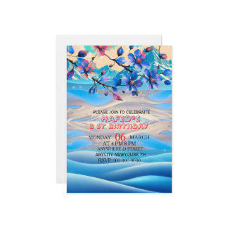 Any Age Birthday  snow is frozen Invitation  Invit Einladung