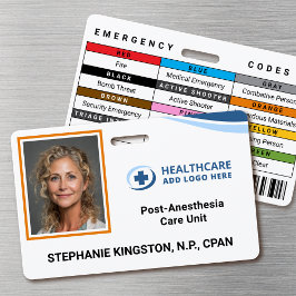  Any Color Nurse Hospital Employee Photo ID Badge Ausweis