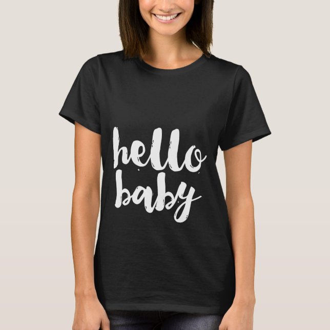 Any color White Hello Baby T-Shirt (Vorderseite)