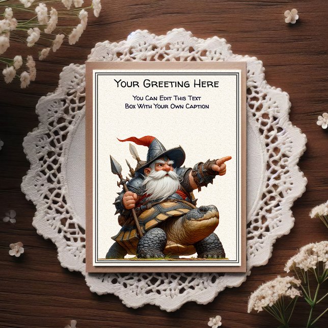 Any Occasion Gnome and Elven Warrior Storybook Postkarte (Von Creator hochgeladen)