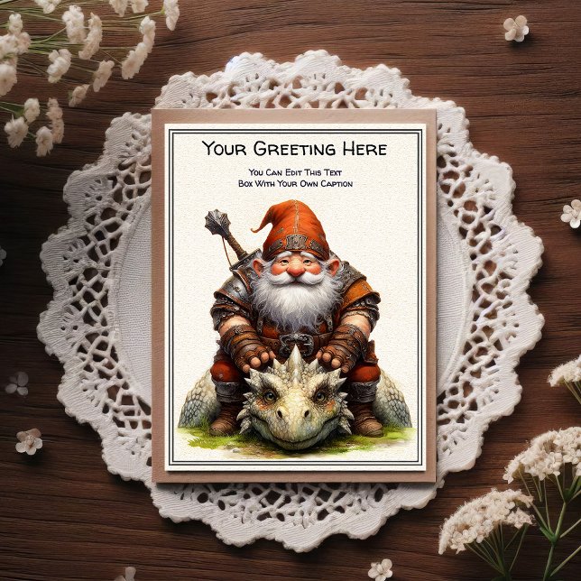 Any Occasion Gnome and Elven Warrior Storybook Postkarte (Von Creator hochgeladen)