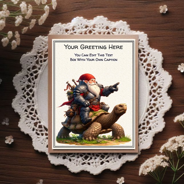 Any Occasion Gnome and Elven Warrior Storybook Postkarte (Von Creator hochgeladen)