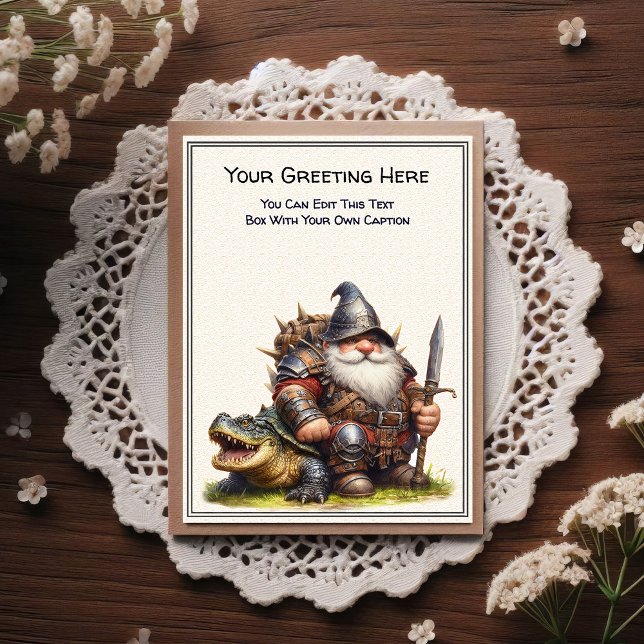 Any Occasion Gnome and Elven Warrior Storybook Postkarte (Von Creator hochgeladen)