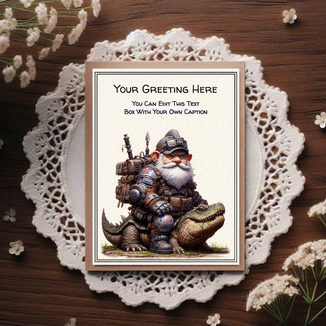 Any Occasion Gnome and Elven Warrior Storybook Postkarte (Von Creator hochgeladen)