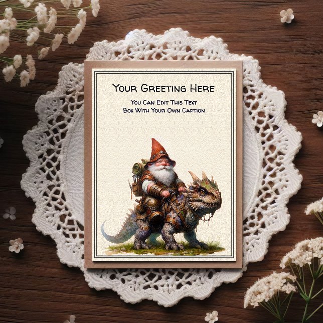 Any Occasion Gnome and Elven Warrior Storybook Postkarte (Von Creator hochgeladen)