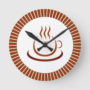 Any Time Is Coffee Time Runde Wanduhr