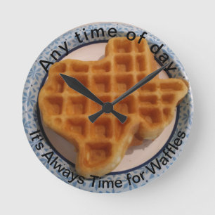 Any Time of Day Waffle Kitchen Clock Runde Wanduhr