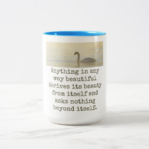 Anything In Any Way Beautiful - Beauty Quote  Zweifarbige Tasse