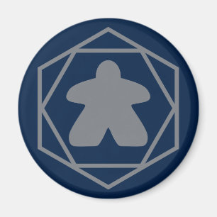 Anytime Meeple Gray Art Magnet