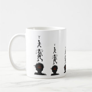 "Anywhere" Abstractes Wachstumsfigur-Kunst-T-Shirt Kaffeetasse