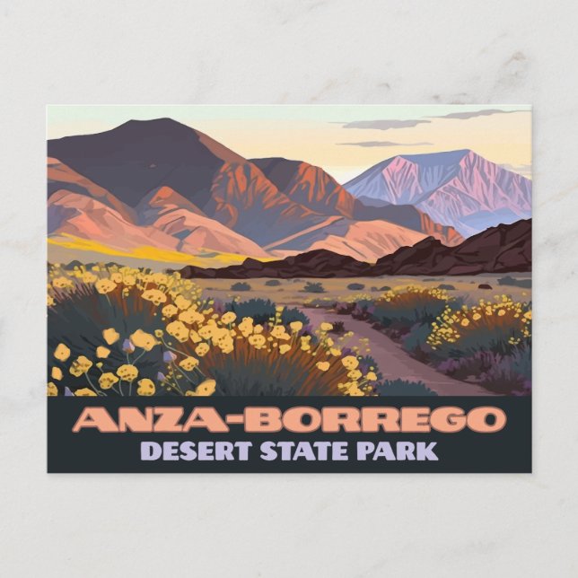 Anza Borrego Desert Staat Park California Postkarte (Vorderseite)