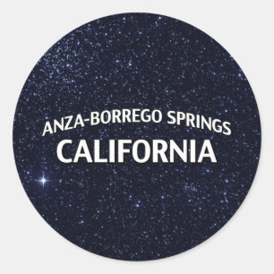 Anza-Borrego entspringt Kalifornien Runder Aufkleber