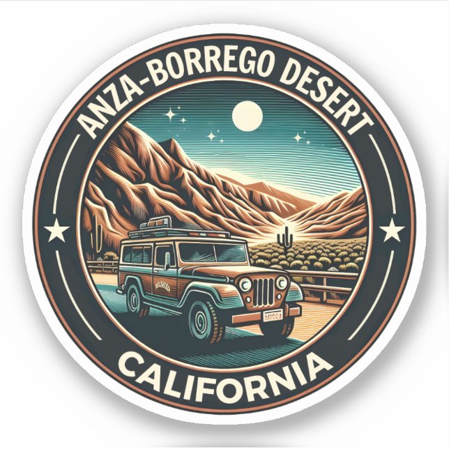 Anza-Borrego Wüste Staat Park California Geschenke Aufkleber (Vorderseite)