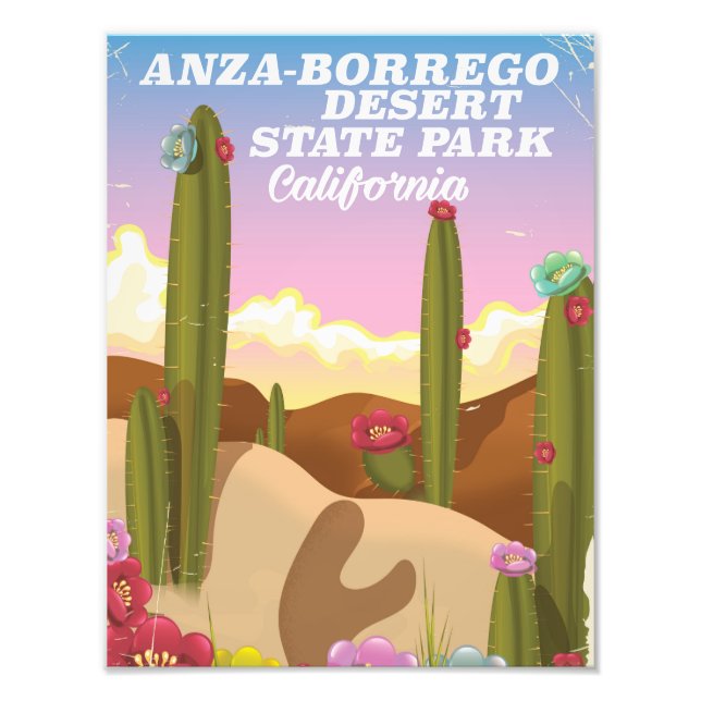 Anza-Borrego Wüste Staat Park Reiseplakat Fotodruck (Vorne)