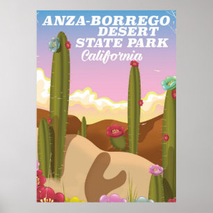 Anza-Borrego Wüste Staat Park Reiseplakat Poster