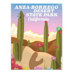 Anza-Borrego Wüsten-Staats-Parkreiseplakat Fotodruck