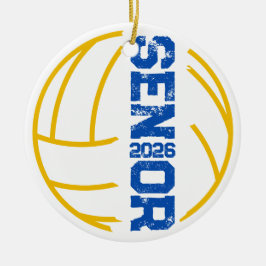 Anzahl der geplagten Volleyball-Senior-Jahre Keramik Ornament
