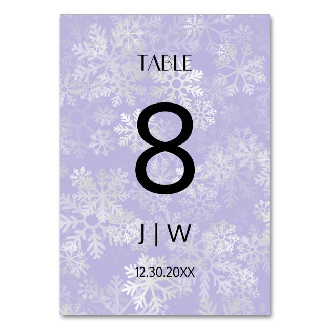 Anzahl der schneebedeckten Weihnachten Tischnummer (Vorderseite)