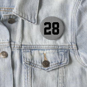 Anzahl der Schwarz-weißen Farbtöne des Sportteams Button