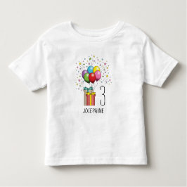 Anzahl und Ballons und Geschenke nach Maß Kleinkind T-shirt
