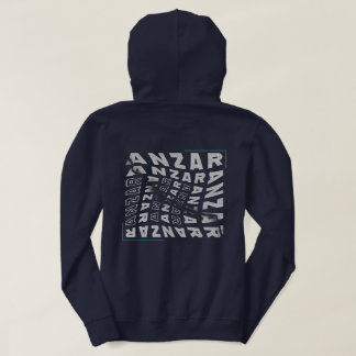 Anzar Streetwear Verdrehte Typografie Amazigh Hoodie