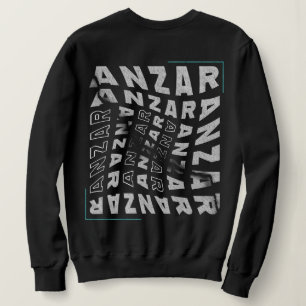 Anzar Streetwear Verdrehte Typografie Amazigh  Sweatshirt