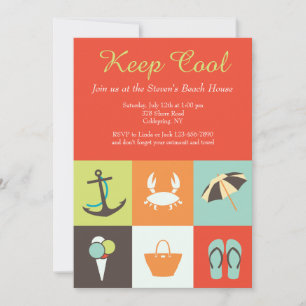 Anzeichen der Sommereinladung Einladung